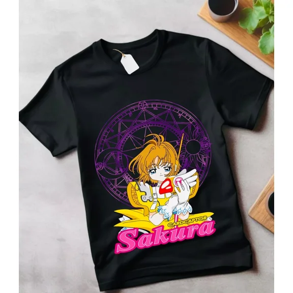 VINTAGE Cardcaptor Sakura T-shirt Waifu Kero-Chan Kawaii Anime Manga Gift Shirt All Size