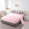 thumbnail image 3 of Homewish Fashion Perfume 7 Pieces Full Size Bedding Sets,Cheetah High Perfume Bowknot Full Size Bed in a Bag,Pink,Pink Reversible, 3 of 8