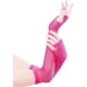 thumbnail image 1 of Zhuge Guantes de rejilla sin dedos para mujer, guantes largos hasta el codo, guantes de rejilla huecos para actuaciones punk, rosa fuerte, 1 of 2
