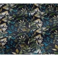 thumbnail image 6 of oneOone Viscose Jersey Teal Blue Fabric Leaves Quilting Supplies Print Sewing Fabric By The Yard 60 Inch Wide-GY, 6 of 7
