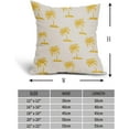 thumbnail image 4 of Yellow Tree Pillow Covers 16X16 Inch Set of 2 Coastal Tropical Plants Coconut Trees Decorative Pillow Cases Summer Beach Vintage Cushion Case Hawaiian Home Decor for Sofa Couch Outdoor, 4 of 6