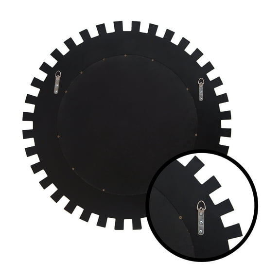 HomeRoots 569264 32 in. Silver Sunburst Unframed Accent Mirror