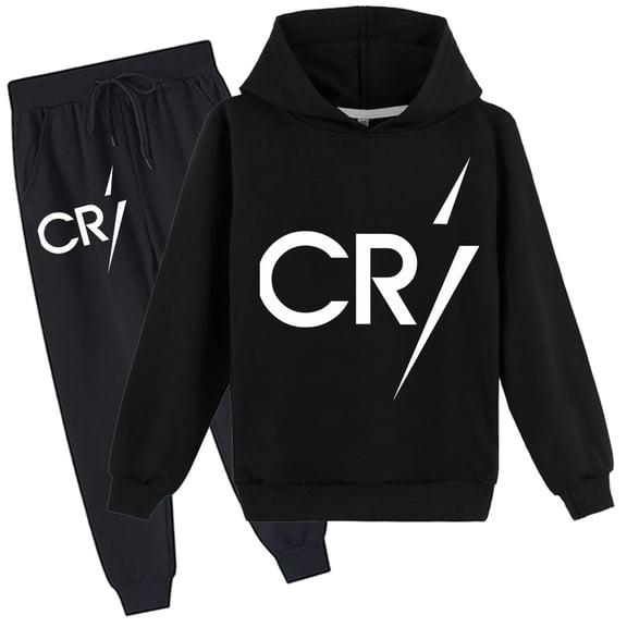 Eye‑catching graphic kids hoodie tracksuit set, custom‑crafted prints Leisure Outfit Set Cotton Hoodie & Pants fits School Students for Sports Casual Days