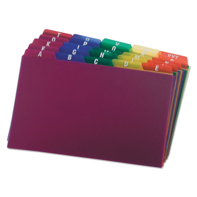Juego de 25 guías Oxford Poly alfabéticas de la A a la Z, 5 x 8 pulgadas