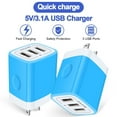 thumbnail image 2 of AILKIN Type C Charger Block Fast Charging,Usb Charger Block with 3PACK Usb A to Usb C Cable 6ft 3.1A Multi Three Port USB Wall Charger Block Adapter Plug High Speed Phone Android Charger Cord Type C, 2 of 9