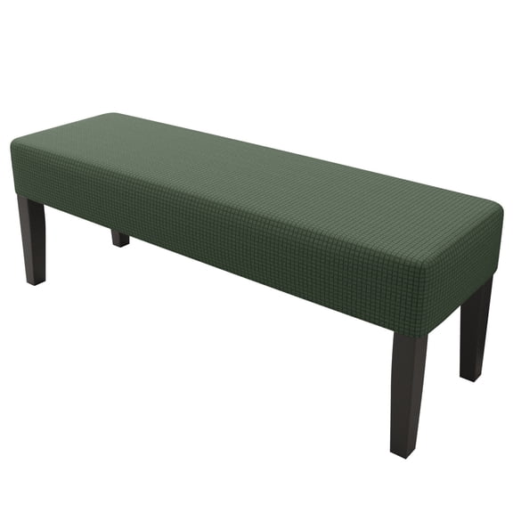SUYOLL Stretchable Long Full Bench Cover Removable Slipcover Solid Color Pineapple Lattice Piano Cover Rectangle Chair Seat Protector