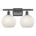 thumbnail image 5 of Innovations Lighting - White Mouchette - 2 Light Bath Vanity In Modern Style-11, 5 of 7