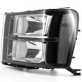 thumbnail image 4 of Spec-D Tuning Black Headlights Clear for 2007-2013 GMC Sierra Pickup Head Light Assembly Left + Right Pair, 4 of 7