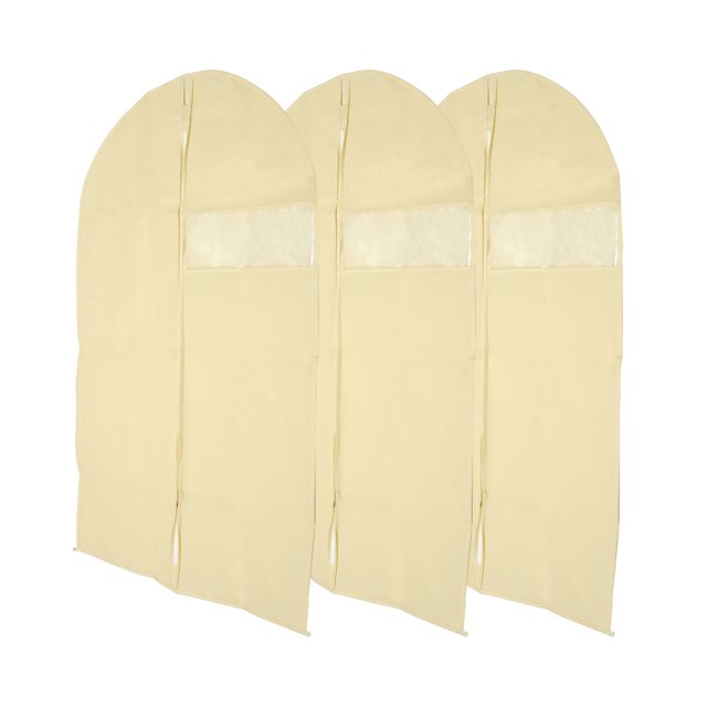Ofertas Únicas 3 Pcs Bolsa de Ropa Visual a Prueba de Polvo para Closet Beige 47.24"x23.62"