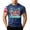 Blue E, variant on KLHDSF Men's Short Sleeve T Shirt with Flag Graphic Print Loose Fit Crew Neck Top for Casual Daily Summer Wear Patriotic Style Shirt Black E M