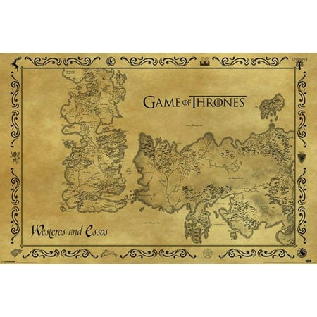 Game Of Thrones Antique Map Westeros Essos 36