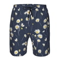 thumbnail image 4 of Kdxio Daisies Flowers Pattern Mens Casual Shorts - Drawstring Summer Beach Sports Shorts for Men, 4 of 9
