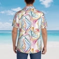 thumbnail image 6 of Daiia Abstract Marble Texture Hawaiian Shirt for Men Gentle Cotton Regular Short Sleeve Casual-X-Large, 6 of 9