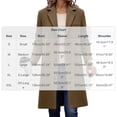 thumbnail image 3 of SHENGXINY Women's Mid Length Notched Lapel Pea Coat Single Breasted Trench Coat Texture Fall Winter Warm Overcoat Clothes Bronze 2XL, 3 of 8