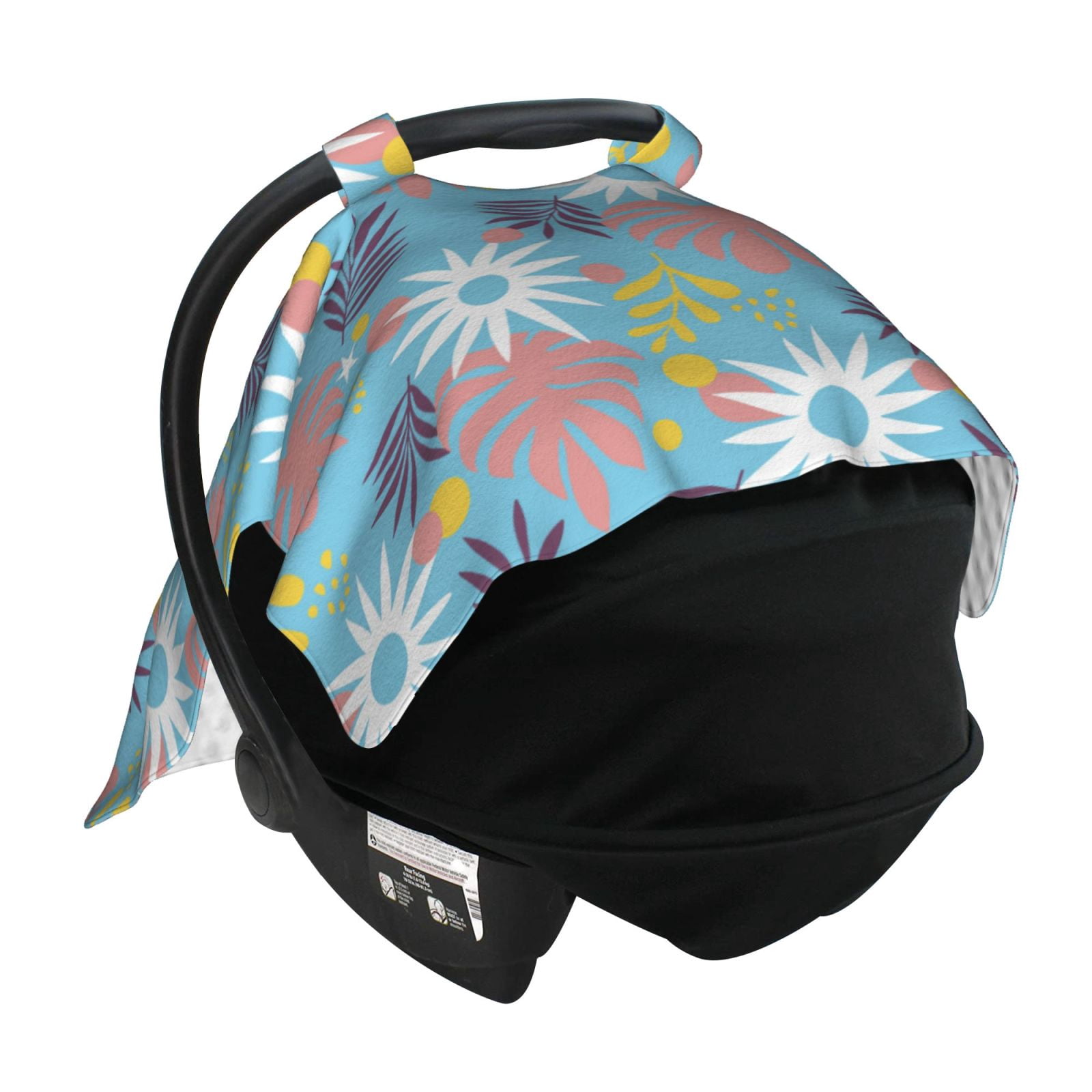 Car Seat Cover Baby - Summer Foliage Breathable Infant Car Seat Cover for Baby Carseat, Lightweight Comfort Baby Essentials Must Haves Newborn Stuff for Girl Boy