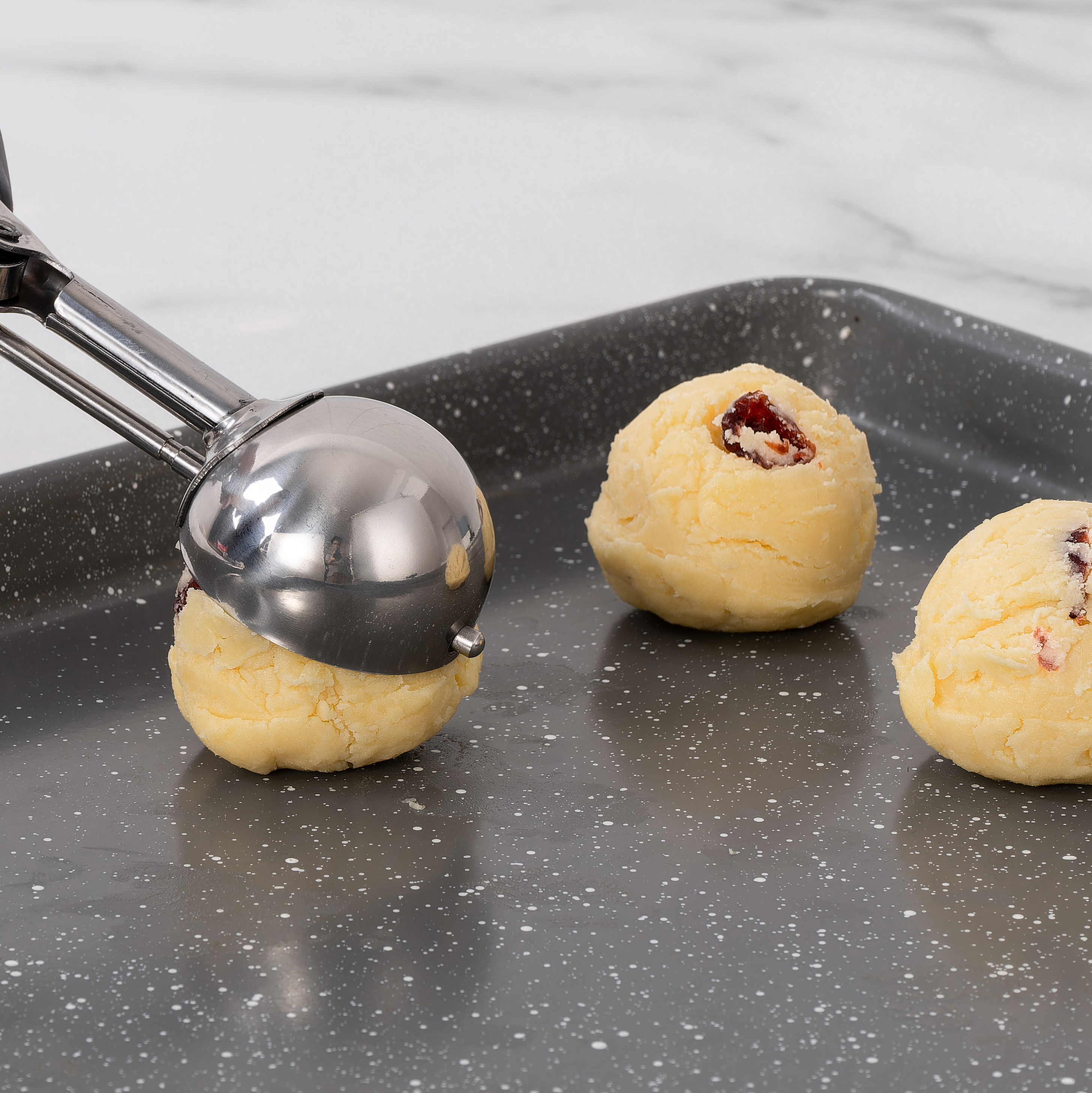 Cook With Color Trigger Cookie Scooper – Essential Tool for Perfectly Portioned Cookies