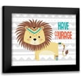 thumbnail image 1 of Robinson, Tamara 24x20 Black Modern Framed Museum Art Print Titled - Tribal Lion, 1 of 5