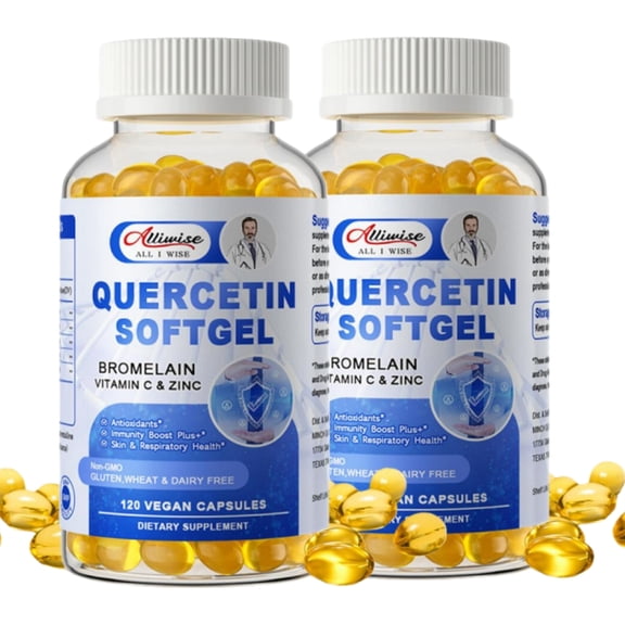 Quercetin 1000 mg - Quercetin Dietary Supplement - 240 Servings (Veggie Caps) - Supports Cardiovascular Health, Immune Health, 2 Pack