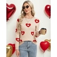thumbnail image 2 of Sweaters for Women Crewneck Cute Heart Knitted Sweaters Winter Warm Pullover Sweaters Alsol Lamesa, 2 of 6