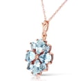 thumbnail image 2 of Galaxy Gold 14K Solid Rose Gold 16" Necklace with 2.43 Carat Natural Aquamarine, 14"-24" Sizes, March Birthstone, Symbol of Serenity, 2 of 3