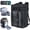 Black, variant on KANCOKIT 40 Cans Backpack Cooler, Large Insulated Leakproof Bag with Double Deck for In/Outdoor, Gray