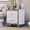 White, variant on HIUU 22" White Night Stands,Modern Nightstand with High Gloss Mirrored Design,Bedside Table with 2 Drawers,Square Nightstands with Metal Handle for Bedroom, Dorm,Living Room
