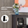 thumbnail image 6 of HOMCOM Sideboard Buffet Cabinet, Kitchen Storage Cabinet, Accent Cabinet with Double Glass Doors and Adjustable Shelves, Brown, 6 of 9
