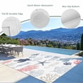 thumbnail image 4 of Fsddascl Blue Red Coastal Outdoor Rug for Patio/Deck, Non-Slip Large Area Rug 4 x 6 Ft, Nautical Summer Beach Coral Sea Turtle Indoor Outdoor Rugs Washable Area Rugs, Reversible Camping Rug Carpet, 4 of 5