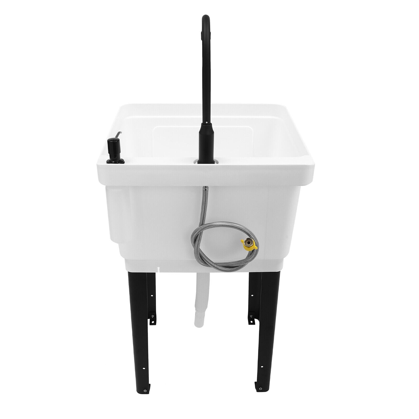 TFCFL Utility Sink Kit Laundry Tub Freestanding Utility Sink with 360° Rotatable Faucet