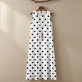 thumbnail image 6 of Jiueut Polka Dot Print Sleeveless Maxi Dress for Women, Women Summer Casual Beach Tank Dress with Pockets Long Dresses, Crewneck, Loose Fit Breathable, S, 6 of 7