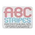 thumbnail image 1 of YUSDECOR Trendy Modern Capital Alphabet Letters ABC Disco Rounded for Use As Design Made with Triple Stripy Rug Doormat Bath Mat 23.6x15.7 inch, 1 of 1