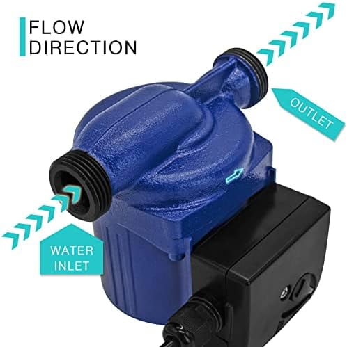 Hot Water Recirculation Pump 115V 3/4 inch NPT Recirculating System Circulation Replacement Pumps for Solar Water Heater Circulating Boiler Circulator