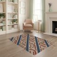 thumbnail image 2 of ODIKA 4'x6' Navy Blue Geometric Accent Washable Area Rug Modern Abstract With Bold Lines And Artistic Flair Non-Slip, Chair-Friendly, Flatwoven for Home Office, Under Desk, 2 of 7