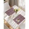 thumbnail image 5 of Pink Black Placemats Set of 6, Elegant Modern Abstract Art Luxury Placemats for Dining Table, Place Mats for Kitchen Tabletop, Waterproof Wipeable Dining Table Mats Set, 5 of 9