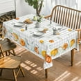 thumbnail image 2 of Fall Tablecloth 60x60 Inch Square, Thanksgiving Autumn Harvest Watercolor Pumpkins Blue Buffalo Plaid Table Cover for Party Picnic Dinner Decor, 2 of 6