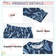 thumbnail image 3 of FORMRS Long Sleeve Top and Pants Pajama Set for Niños 2-Piece Sleepwear, Sizes 18M-8Y, Watercolor Shark Pattern, 3 of 6
