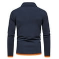 thumbnail image 6 of PuLe Rugby Shirt 2024 Winter Long Sleeve Shirt for Men Trendy Collared Performance Golf Shirt Classic Workwear Office Slim Blouse, 6 of 7