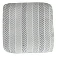 thumbnail image 3 of LR Home Small Chevron Indoor Square Pouf, Gray/White, 18" x 18" x 14", 3 of 8