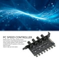 thumbnail image 4 of PC Cooling Fan Speed Controller, PC 8 Channels Fan Hub 4 Knob 4PIN 3PIN Reduce Power Consumption  for PWM, 4 of 7