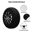 thumbnail image 3 of Kdxio Spare Tire Cover for RV Trailer, Waterproof Wheel Cover,Camper Spare Tire Cover Fit for Rv SUV Truck Travel Trailer 15 inch-Retro Blue Glitter, 3 of 8