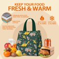 thumbnail image 5 of Green Dinosaurs ChristmasTrees Socks Pattern Insulated Lunch Bag for Women & Adults,Large Portable Soft Cooler Lunch Bag,Thermal Food Storage Tote with Pearl Cotton,8.66L,8.75x5.75x9.5 Inch, 5 of 6