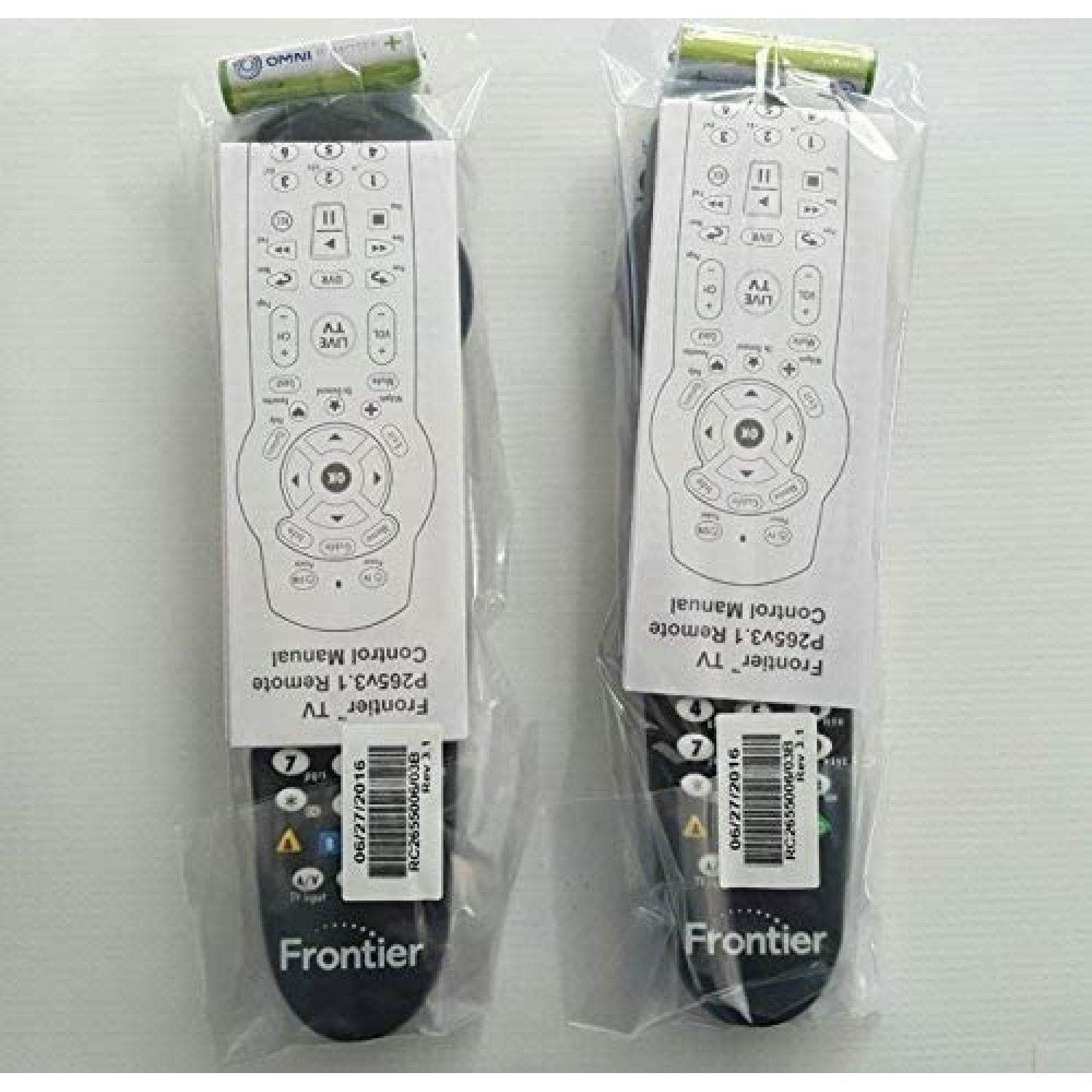 Set of TWO Verizon FiOS TV Replacement Remote Controls by Frontier