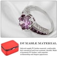 thumbnail image 2 of Guardurnaity Joyero PU Pantalla de cuero Color sólido Caso Hallazgos Pendientes Medallón Anillo Organizador Soporte multifunción Niñas Ropa, zapatos y accesorios Miscelánea Rojo 8*6 Guardurnaity AP017827-01, 2 of 6