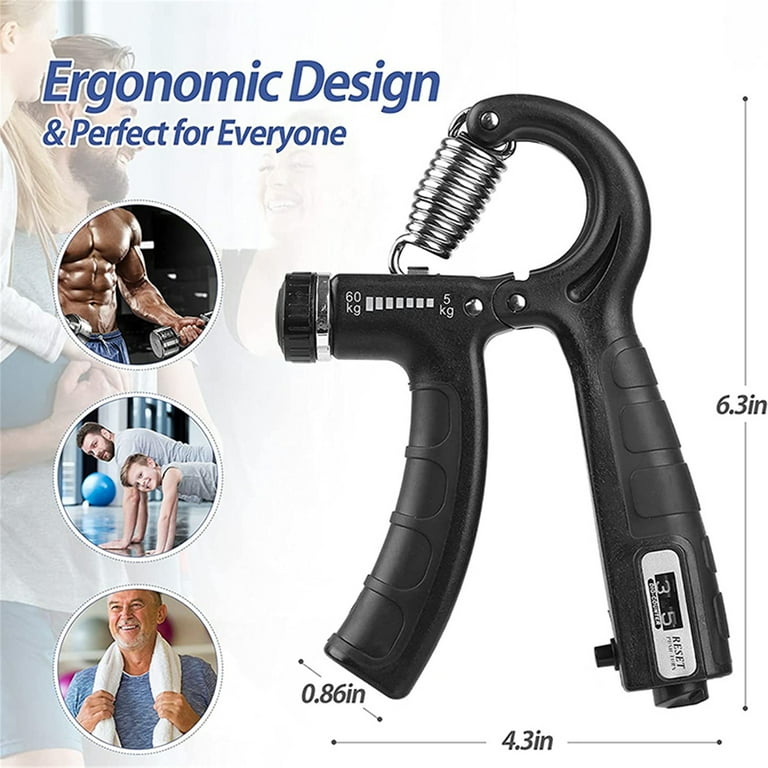 Elbourn 3 Pack Hand Grip Strengthener Grip Strength Trainer with
