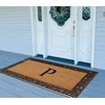 thumbnail image 4 of A1HC Natural Coir and Rubber Paisley Monogrammed Doormat, 30"x60", Heavy Duty Outdoor Front Door Mat, Durable Easy-Clean Bronze Rug, 4 of 6