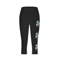 thumbnail image 3 of Hvot&aat Women's Summer Beach Vacation Leggings Pattern Print Leggings Slim Fitting Workout Yoga Gym Pants, 3 of 3