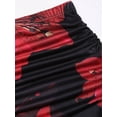 thumbnail image 4 of Women'S Fishtail Skirt Elegant Floral Ruched Skinny Bodycon Ruffle Long Skirts Red &, 4 of 9