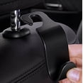 thumbnail image 2 of Juego de 6 ganchos para reposacabezas de coche, organizador de asiento trasero, ganchos de plástico para reposacabezas, secadoras de ropa, bolsos, ganchos negros, 2 of 5
