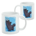 thumbnail image 2 of Kawaii Cute Cat Scratching Wall White Mug, 2 of 4
