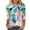 Multicolor Plus Size Blouse for Women_e, variant on CYMMPU 3/4 Sleeve Blouses for Women Dressy Casual Crew Neck Floral Printed Spring Tunic Tops Fall Fashion Shirts Loose Fit Lightweight Basic T-Shirts Multicolor XXXXL
